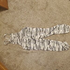 Camo overall joggers